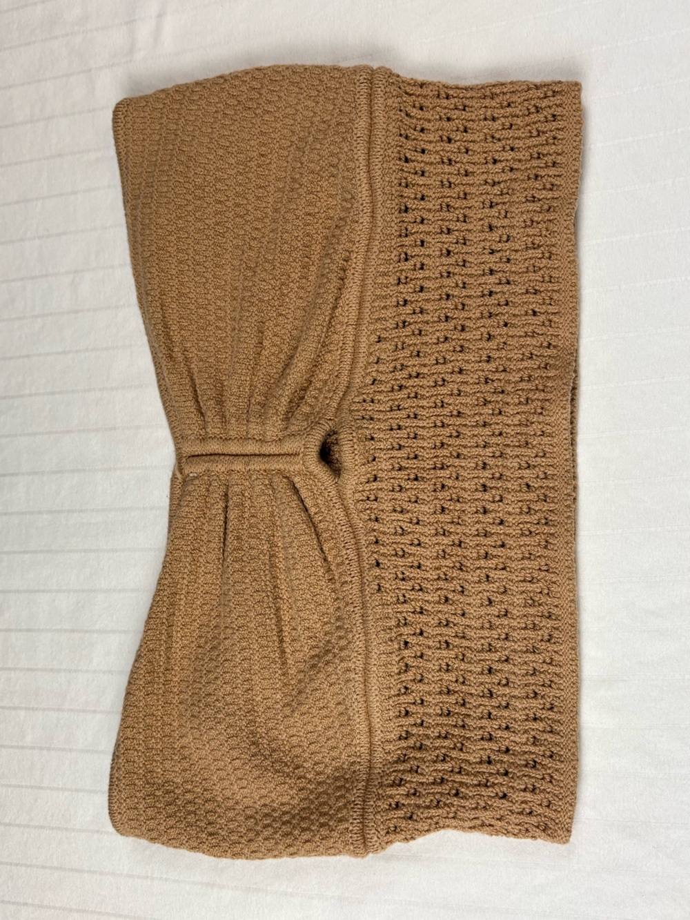 American Eagle Knit Camel Tube Top / Strapless crop Sweater Bra Top